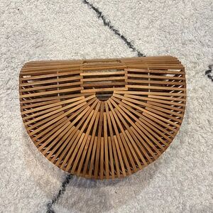 Cult Gaia bamboo arch beach bag